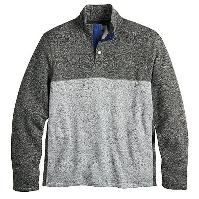 Men's Sonoma Goods For Life® Colorblock Snap-Neck Pullover Sweater