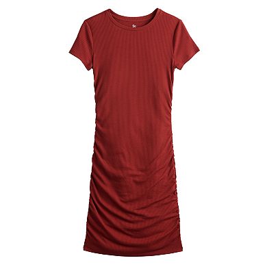 Juniors' SO® Ruched Bodycon Tee Shirt Dress