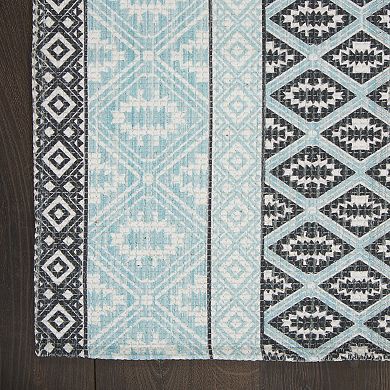 Nourison Darien Aqua Kitchen Accent Rug