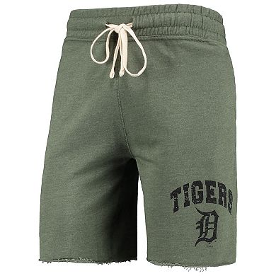 Men's Concepts Sport Heathered Olive Detroit Tigers Mainstream Tri-Blend Shorts
