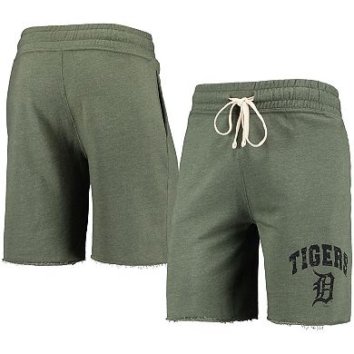 Men's Concepts Sport Heathered Olive Detroit Tigers Mainstream Tri-Blend Shorts