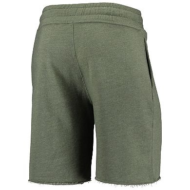 Men's Concepts Sport Heathered Olive Milwaukee Brewers Mainstream Tri-Blend Shorts