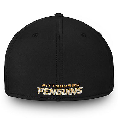 Men's Fanatics Branded Black Pittsburgh Penguins Core Primary Logo Flex Hat