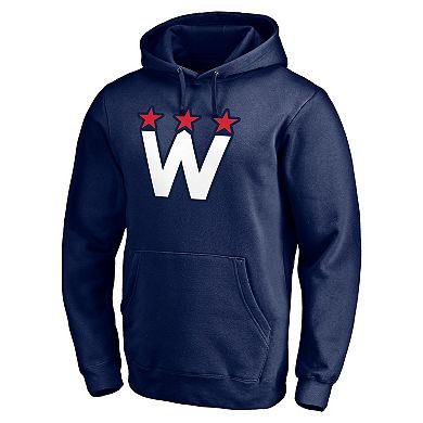 Men's Fanatics Branded Navy Washington Capitals Alternate Team Logo Pullover Hoodie