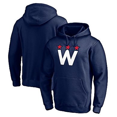 Men's Fanatics Branded Navy Washington Capitals Alternate Team Logo Pullover Hoodie