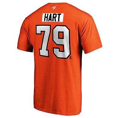 Men's Fanatics Branded Carter Hart Orange Philadelphia Flyers Big & Tall Name & Number T-Shirt