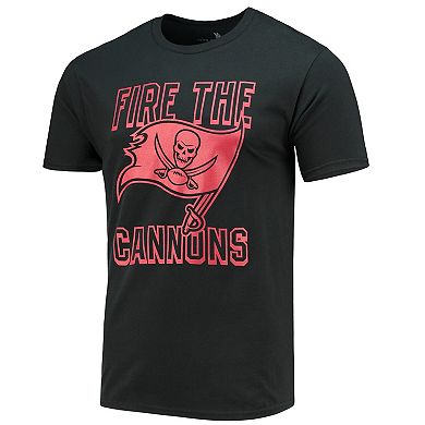 Men's Junk Food Black Tampa Bay Buccaneers Fire The Cannons Team T-Shirt