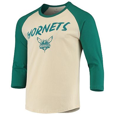 Men's Fanatics Branded LaMelo Ball Cream Charlotte Hornets NBA 3/4-Sleeve Raglan T-Shirt