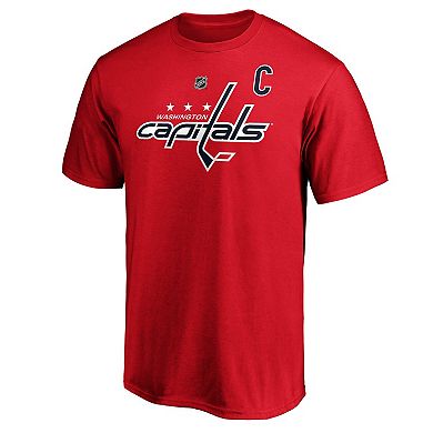 Men's Fanatics Branded Alexander Ovechkin Red Washington Capitals Big & Tall Captain Patch Name & Number T-Shirt