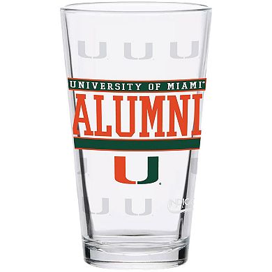 Miami Hurricanes 16oz. Repeat Alumni Pint Glass