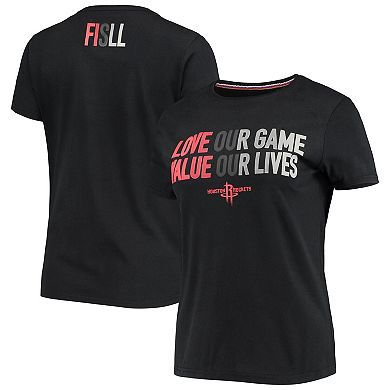 Women's FISLL Black Houston Rockets Social Justice Team T-Shirt