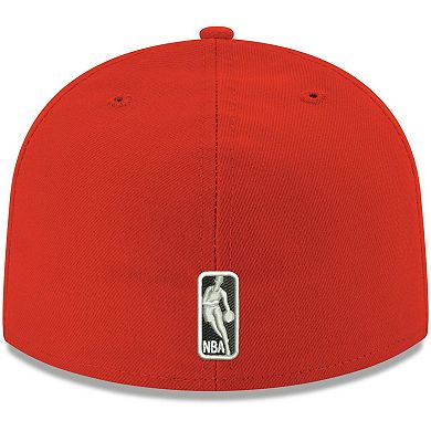Men's New Era Red Miami Heat Official Team Color 59FIFTY Fitted Hat