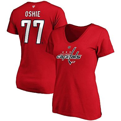 Women's Fanatics Branded TJ Oshie Red Washington Capitals Plus Size Name & Number Scoop Neck T-Shirt