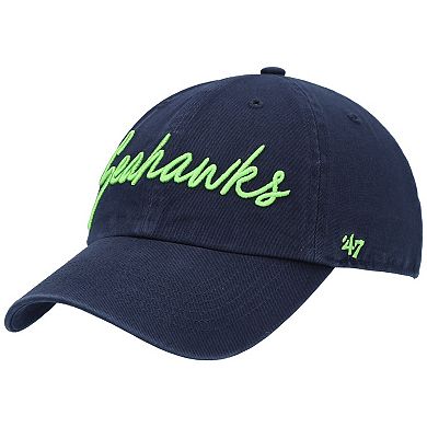 Women's '47 College Navy Seattle Seahawks Vocal Clean Up Adjustable Hat