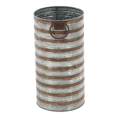 Stella & Eve Ribbed Cylinder Planter Floor Decor 2-piece Set