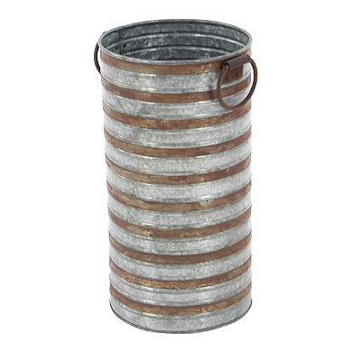 Stella & Eve Ribbed Cylinder Planter Floor Decor 2-piece Set