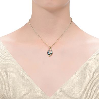 14k Gold Over Sterling Silver Abalone Pendant Necklace