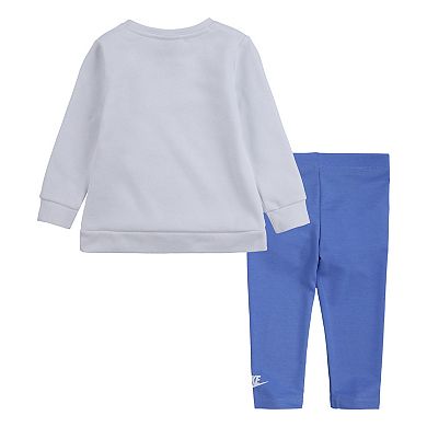 Toddler Girl Nike Mini Me Crewneck Sweatshirt & Leggings Set