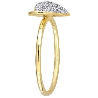 Stella Grace 10k Gold 1/10 Carat T.W. Diamond Heart Ring