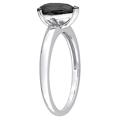 Stella Grace 10k White Gold 1 Carat T.W. Black Diamond Solitaire Ring