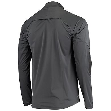 Men's Nike Anthracite Liverpool Shield Strike Performance Drill Raglan Quarter-Zip Jacket