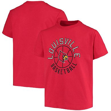 Youth Champion Red Louisville Cardinals Basketball T-Shirt
