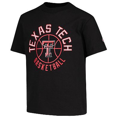 Youth Champion Black Texas Tech Red Raiders Basketball T-Shirt