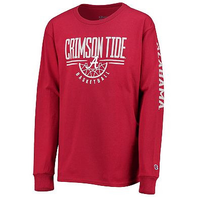 Youth Champion Crimson Alabama Crimson Tide Basketball Long Sleeve T-Shirt