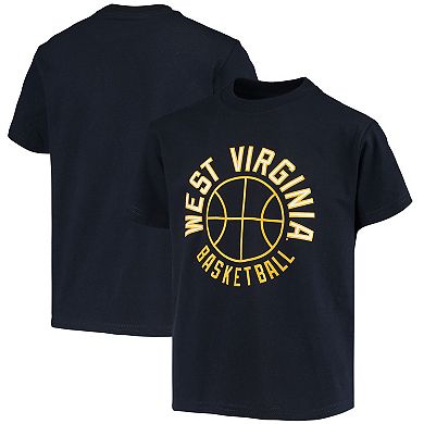 Youth Champion Navy West Virginia Mountaineers Basketball T-Shirt
