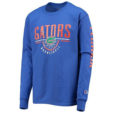 Youth Champion Royal Florida Gators Basketball Long Sleeve T-Shirt