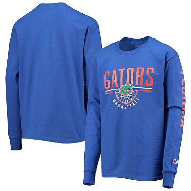 Youth Champion Royal Florida Gators Basketball Long Sleeve T-Shirt