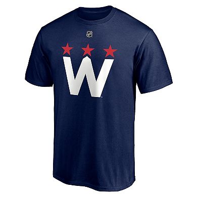 Men's Fanatics Branded TJ Oshie Navy Washington Capitals 2020/21 Alternate Authentic Stack Name & Number T-Shirt