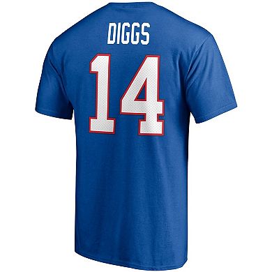 Men's Fanatics Branded Stefon Diggs Royal Buffalo Bills Player Icon Name & Number T-Shirt