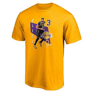 Men's Fanatics Branded Anthony Davis Gold Los Angeles Lakers Pick & Roll T-Shirt