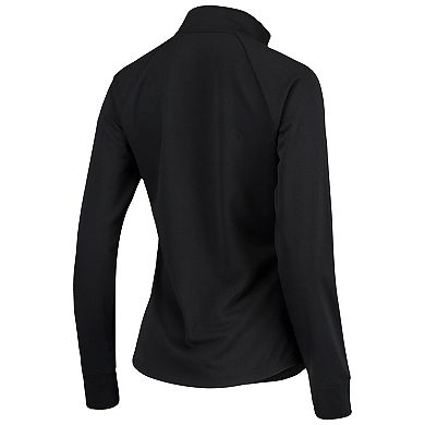 Women's Under Armour Black Texas Tech Red Raiders Basketball On-Court Quarter-Snap Raglan Jacket