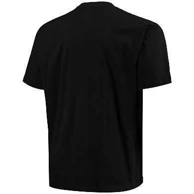 Men's New Era Black Arizona Cardinals Big & Tall 2-Hit T-Shirt