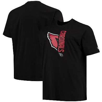 Men's New Era Black Arizona Cardinals Big & Tall 2-Hit T-Shirt