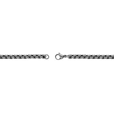 Men's LYNX Stainless Steel Box Chain Bracelet 