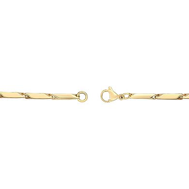 Men's LYNX Gold Tone Ion-Plated Stainless Steel Link Chain Necklace