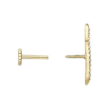 Lila Moon 14k Gold Cubic Zirconia Curved Bar Cartilage Earring