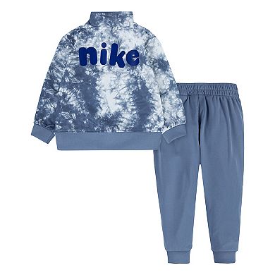 Toddler Boy Nike Just Dream It Tie Dyed Tricot Zip Jacket & Jogger Pants Set