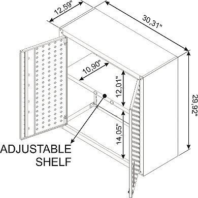 MANHATTAN COMFORT Fortress 2-Piece Floating Garage Cabinet Set