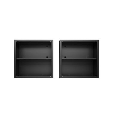 MANHATTAN COMFORT Fortress 2-Piece Floating Garage Cabinet Set