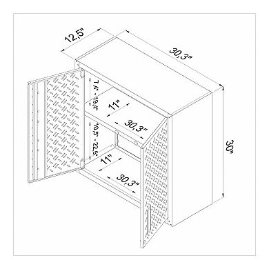 MANHATTAN COMFORT Fortress 2-Piece Floating Garage Cabinet Set