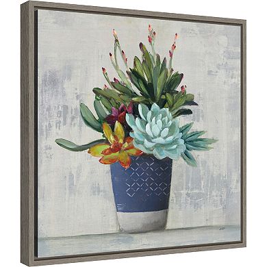 Amanti Art Succulent Still Life I Framed Canvas Wall Art