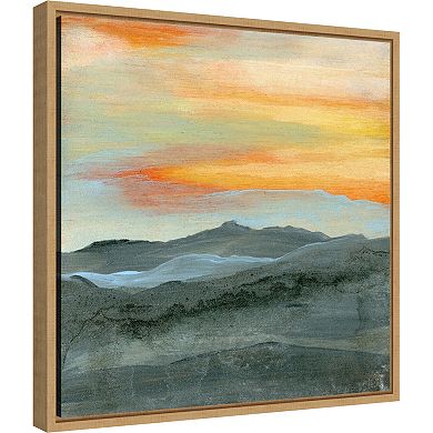 Amanti Art Over Blue Mountains Framed Canvas Wall Art