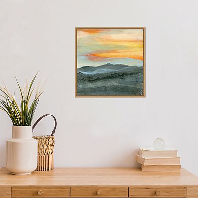 Amanti Art Over Blue Mountains Framed Canvas Wall Art