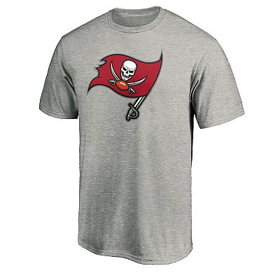 Men's Fanatics Branded Gray Tampa Bay Buccaneers Primary Logo Team T-Shirt