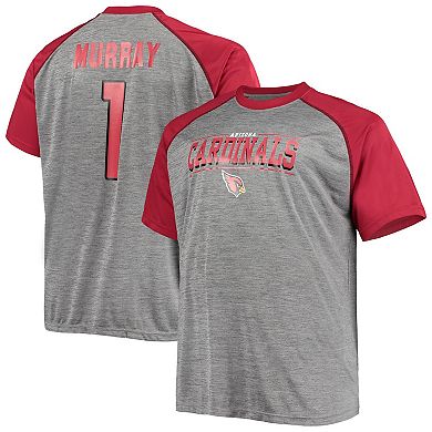Men's Fanatics Branded Kyler Murray Cardinal/Heathered Gray Arizona Cardinals Big & Tall Player Name & Number Raglan T-Shirt