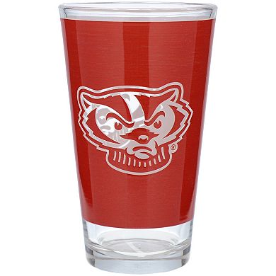 Wisconsin Badgers 16oz. Mascot Pint Glass